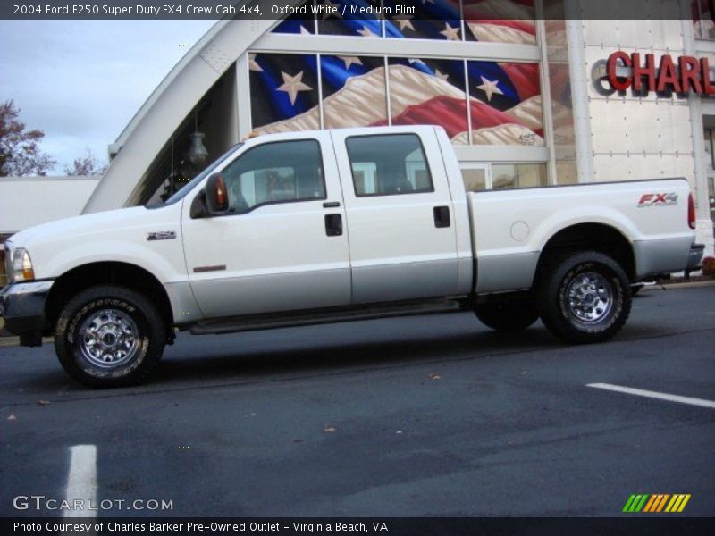 Oxford White / Medium Flint 2004 Ford F250 Super Duty FX4 Crew Cab 4x4