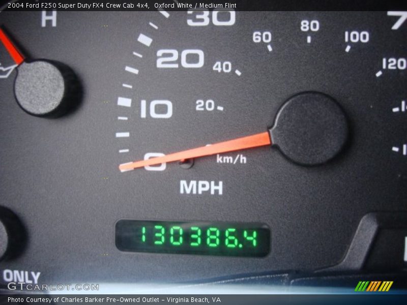 Oxford White / Medium Flint 2004 Ford F250 Super Duty FX4 Crew Cab 4x4