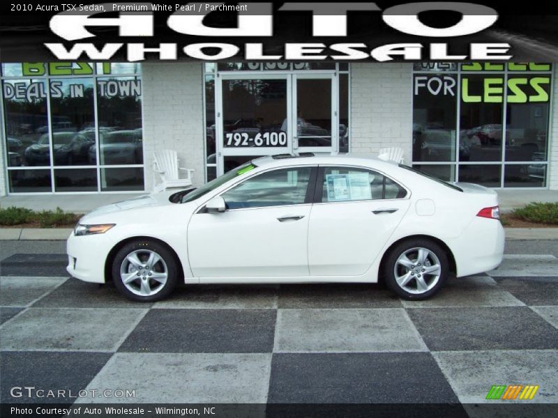 Premium White Pearl / Parchment 2010 Acura TSX Sedan