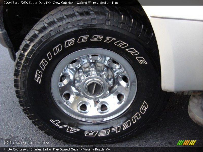 Oxford White / Medium Flint 2004 Ford F250 Super Duty FX4 Crew Cab 4x4