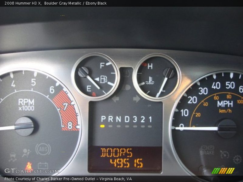 Boulder Gray Metallic / Ebony Black 2008 Hummer H3 X