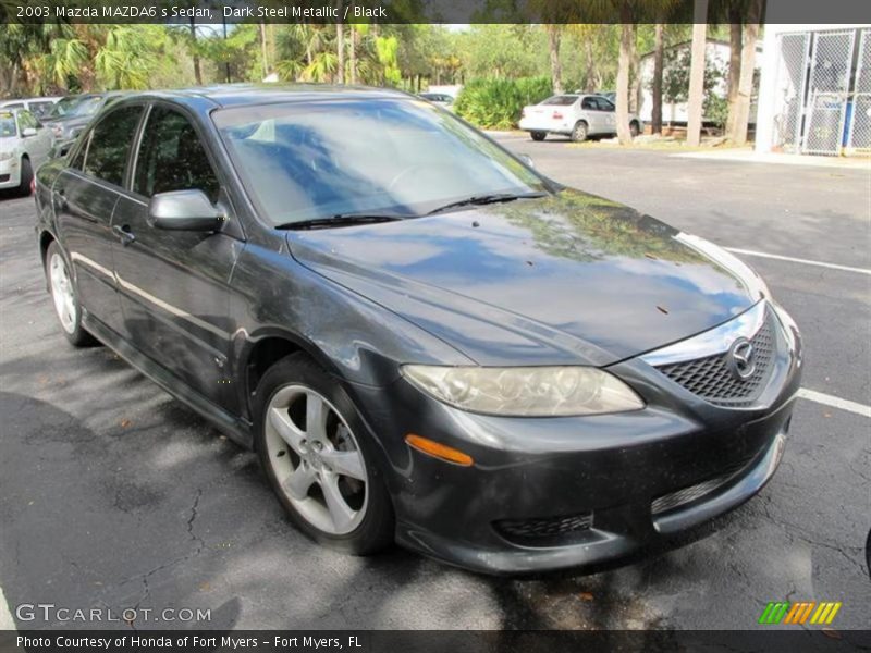 Dark Steel Metallic / Black 2003 Mazda MAZDA6 s Sedan