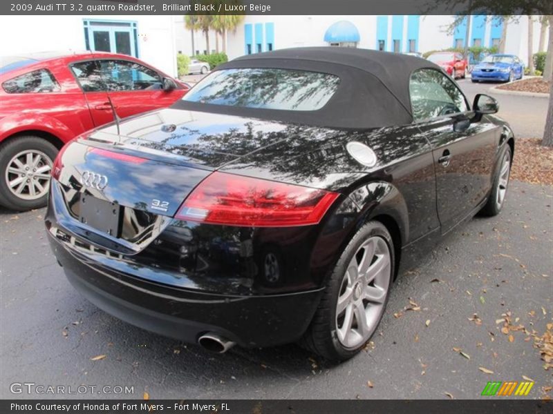 Brilliant Black / Luxor Beige 2009 Audi TT 3.2 quattro Roadster