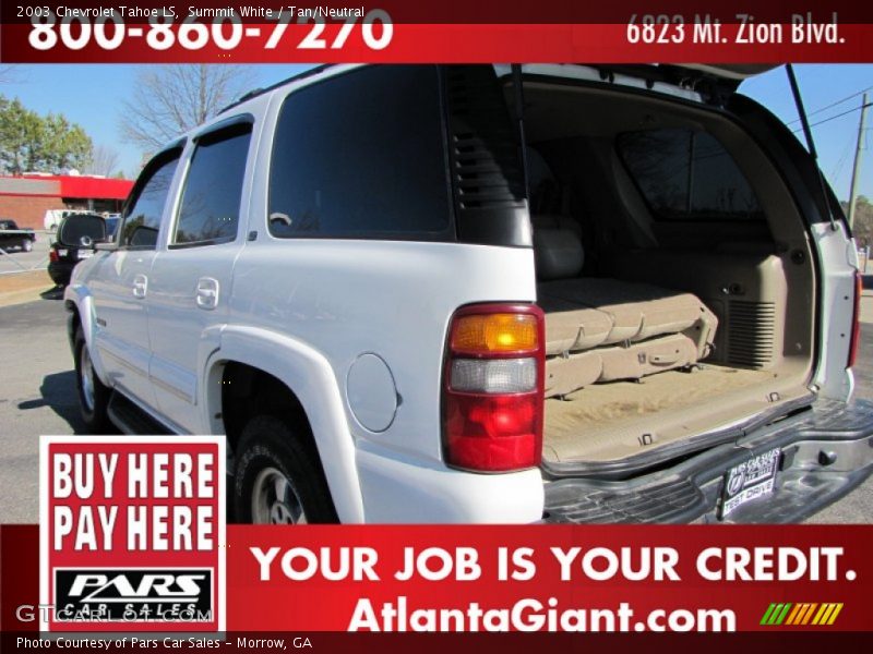 Summit White / Tan/Neutral 2003 Chevrolet Tahoe LS