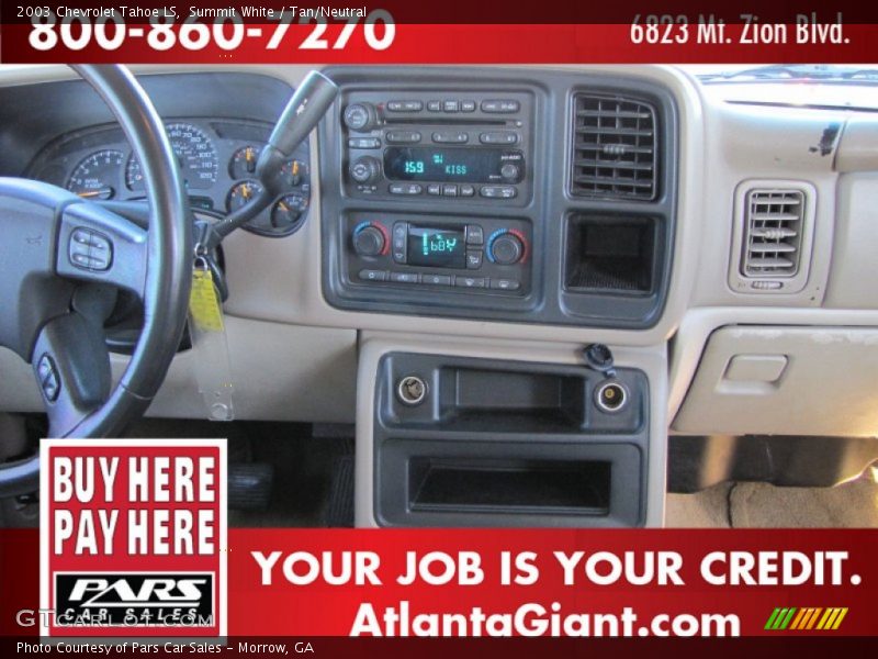 Summit White / Tan/Neutral 2003 Chevrolet Tahoe LS