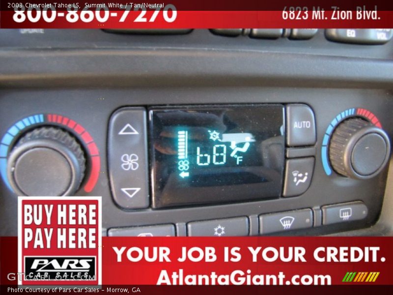 Summit White / Tan/Neutral 2003 Chevrolet Tahoe LS