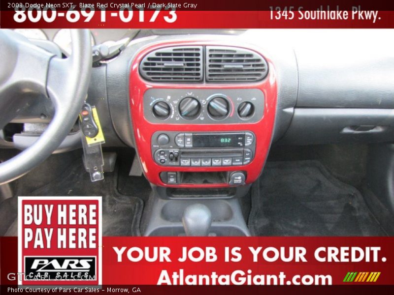 Blaze Red Crystal Pearl / Dark Slate Gray 2003 Dodge Neon SXT