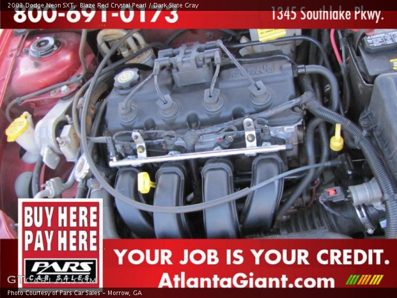 Blaze Red Crystal Pearl / Dark Slate Gray 2003 Dodge Neon SXT