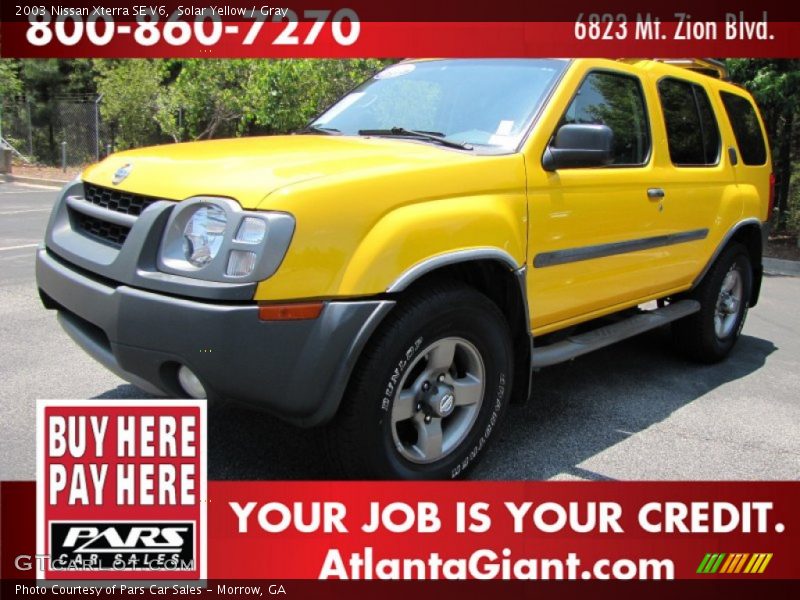 Solar Yellow / Gray 2003 Nissan Xterra SE V6