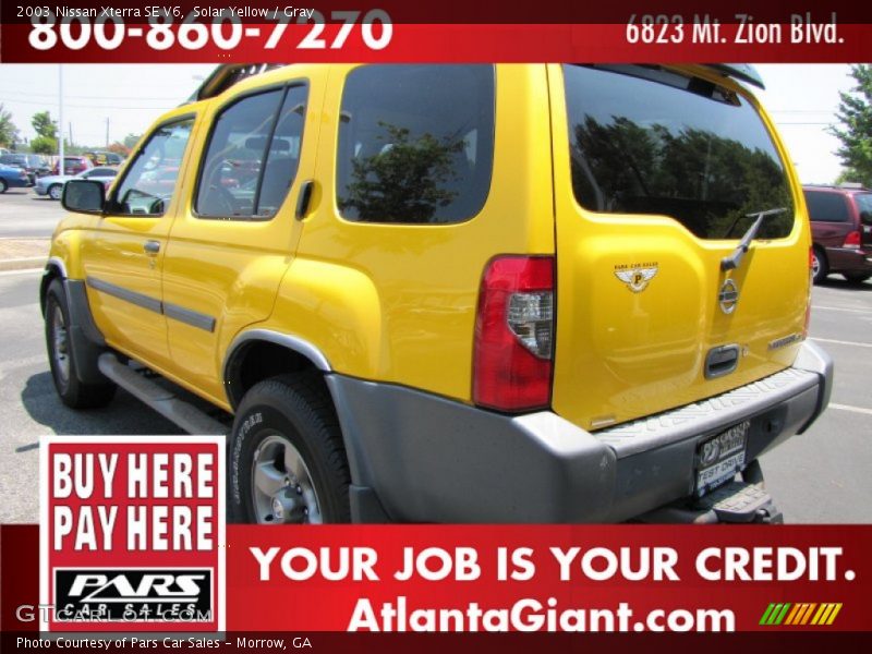 Solar Yellow / Gray 2003 Nissan Xterra SE V6