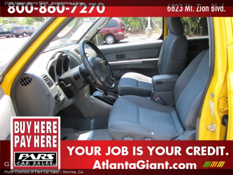 Solar Yellow / Gray 2003 Nissan Xterra SE V6