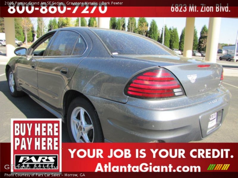 Graystone Metallic / Dark Pewter 2005 Pontiac Grand Am SE Sedan