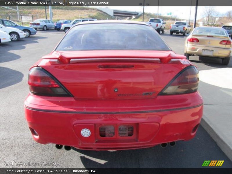 Bright Red / Dark Pewter 1999 Pontiac Grand Am GT Coupe