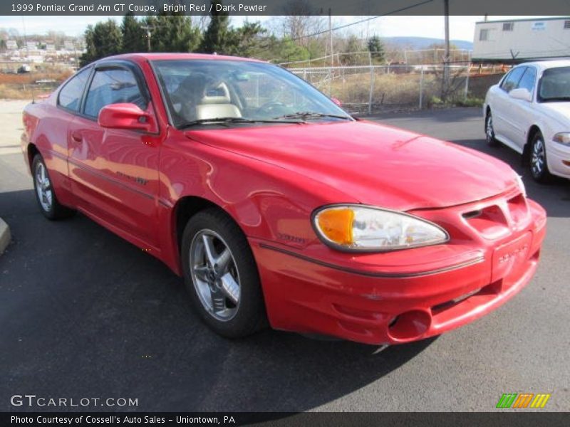 Bright Red / Dark Pewter 1999 Pontiac Grand Am GT Coupe