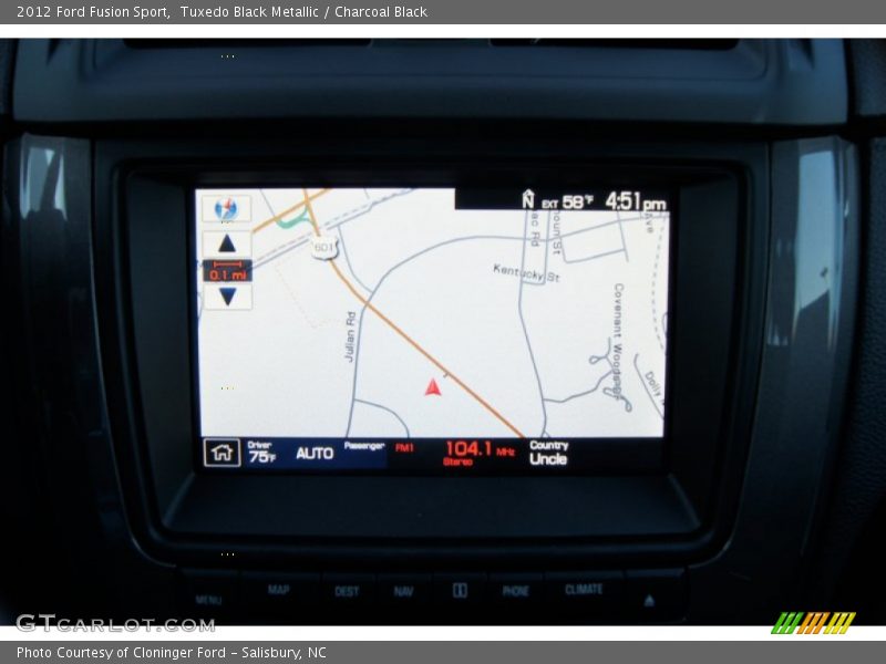 Navigation of 2012 Fusion Sport