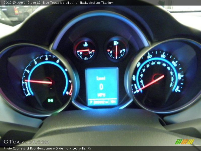 Blue Topaz Metallic / Jet Black/Medium Titanium 2012 Chevrolet Cruze LS