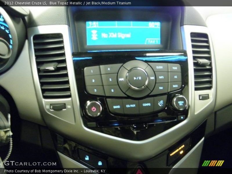 Blue Topaz Metallic / Jet Black/Medium Titanium 2012 Chevrolet Cruze LS