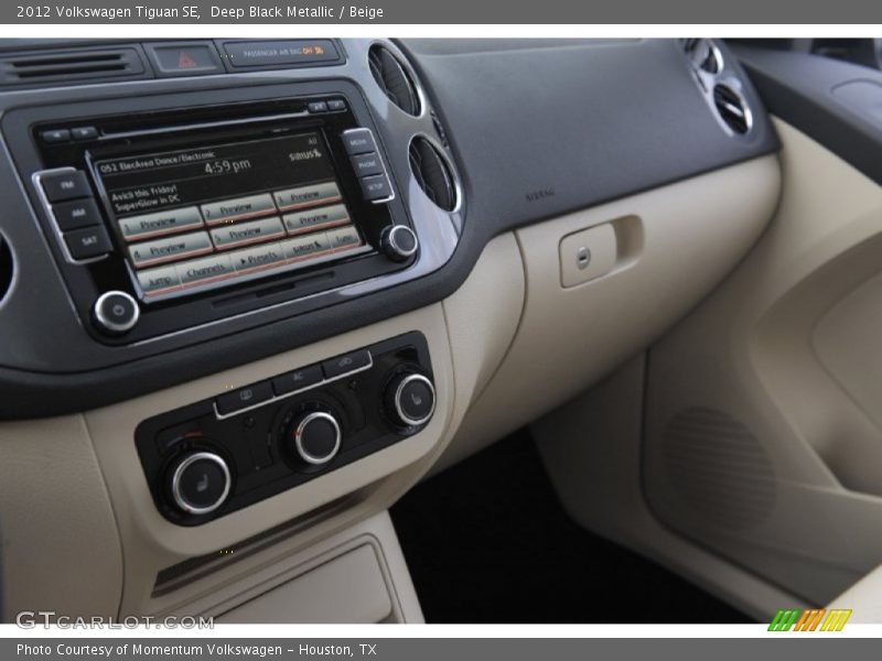 Deep Black Metallic / Beige 2012 Volkswagen Tiguan SE