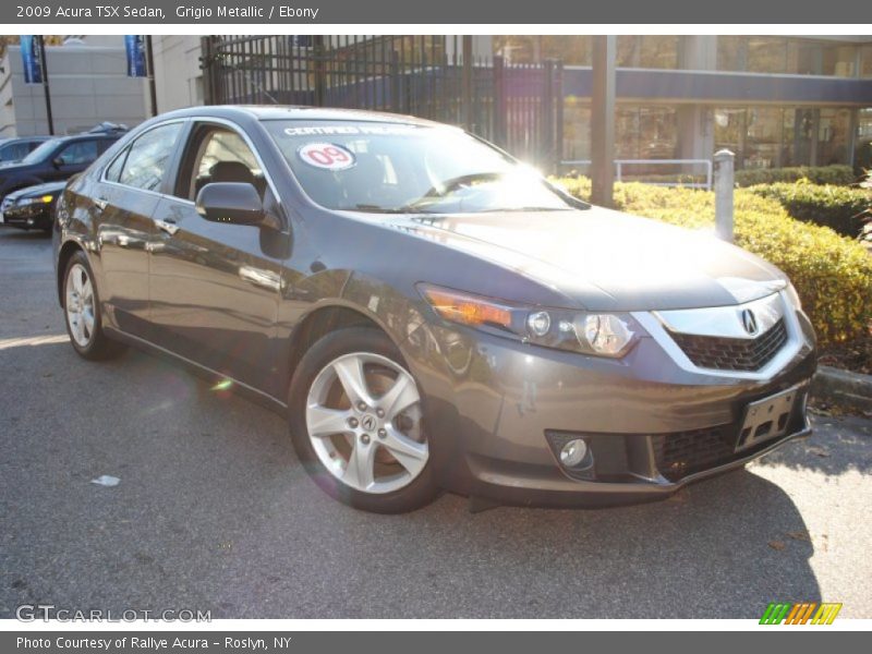 Grigio Metallic / Ebony 2009 Acura TSX Sedan