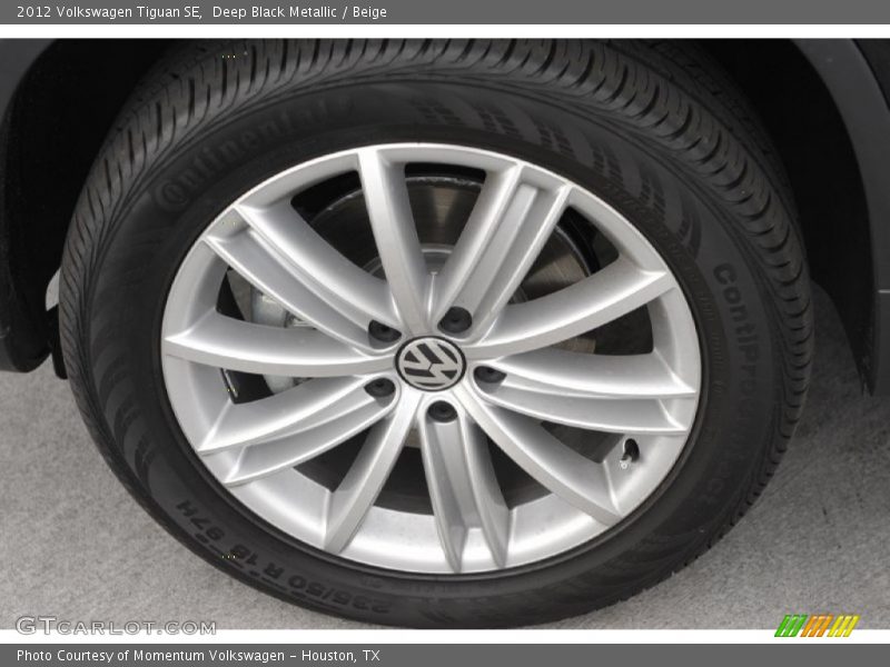 Deep Black Metallic / Beige 2012 Volkswagen Tiguan SE