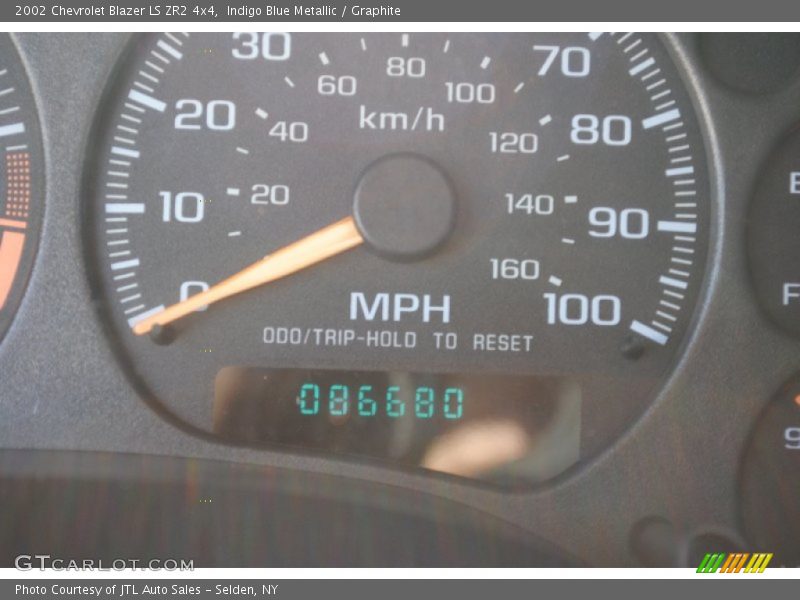 Indigo Blue Metallic / Graphite 2002 Chevrolet Blazer LS ZR2 4x4