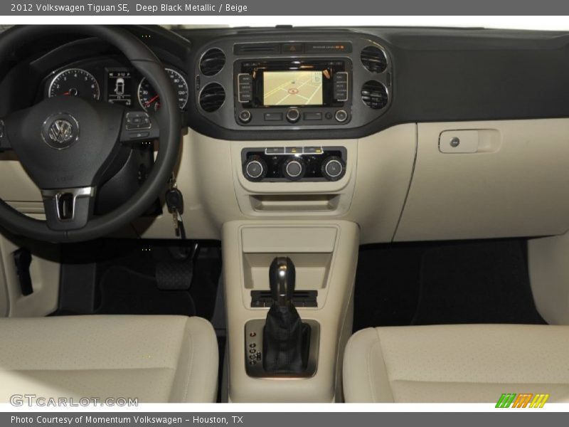 Deep Black Metallic / Beige 2012 Volkswagen Tiguan SE