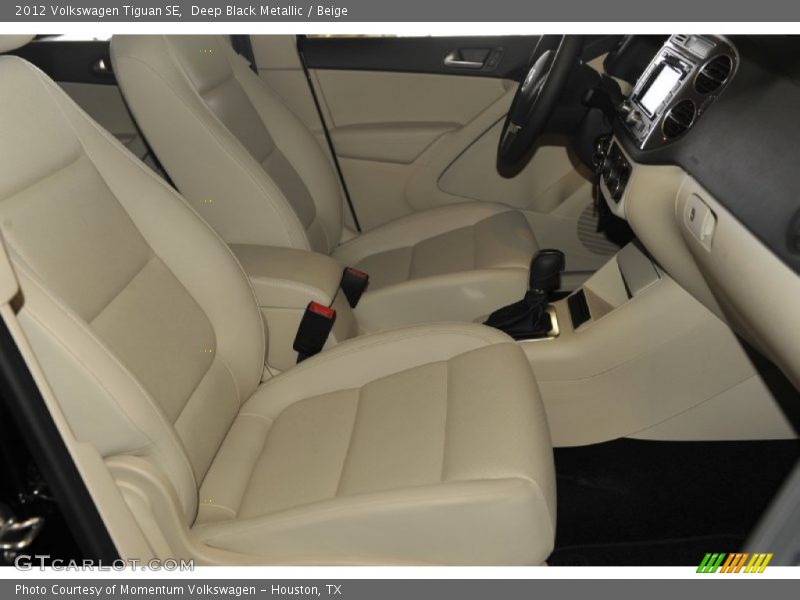 Deep Black Metallic / Beige 2012 Volkswagen Tiguan SE