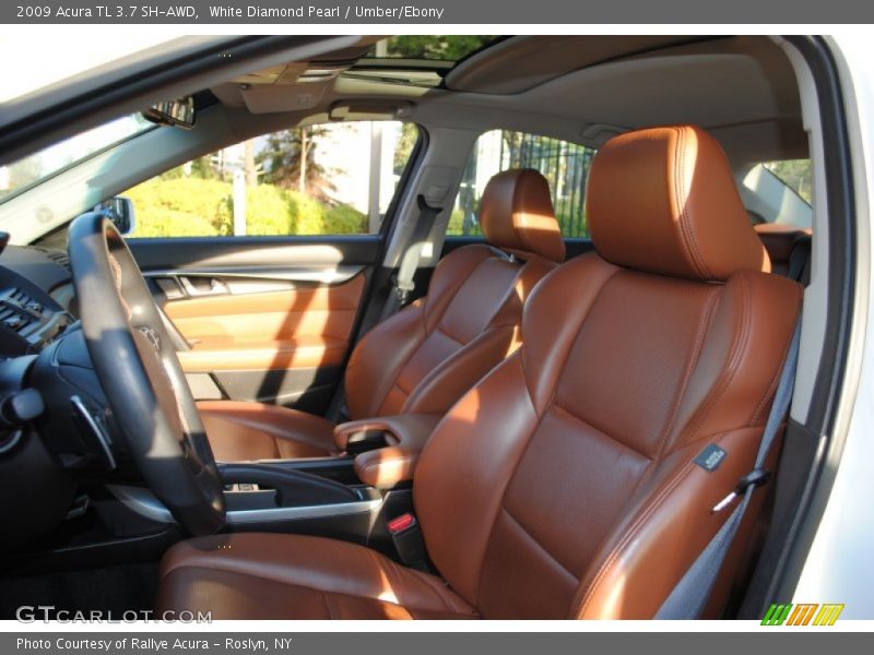 White Diamond Pearl / Umber/Ebony 2009 Acura TL 3.7 SH-AWD