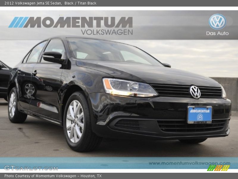 Black / Titan Black 2012 Volkswagen Jetta SE Sedan