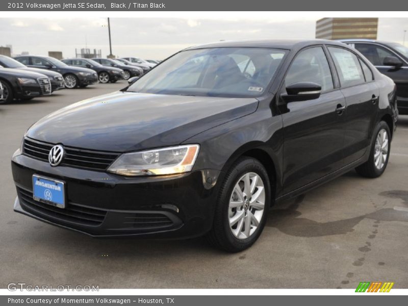 Black / Titan Black 2012 Volkswagen Jetta SE Sedan
