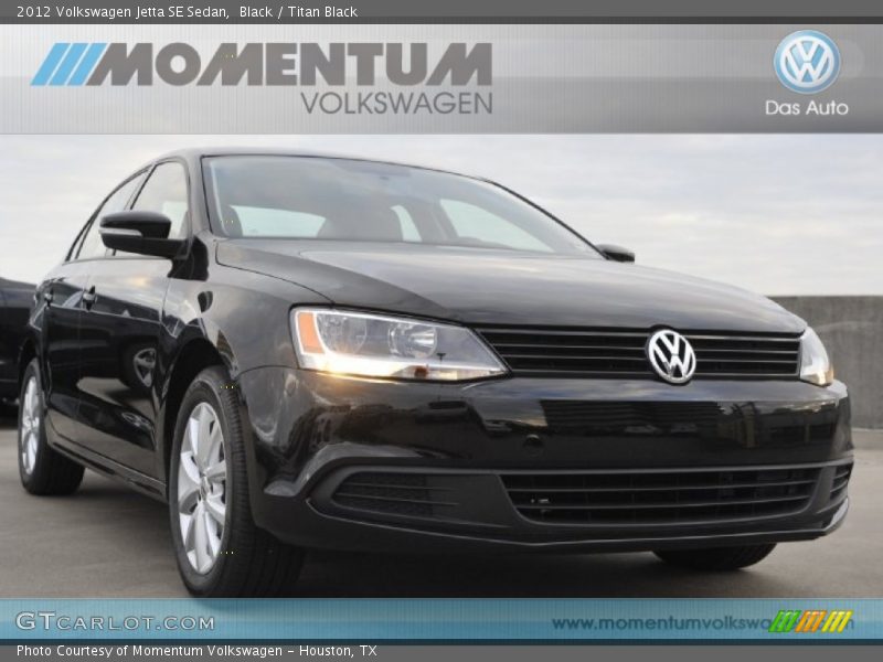 Black / Titan Black 2012 Volkswagen Jetta SE Sedan