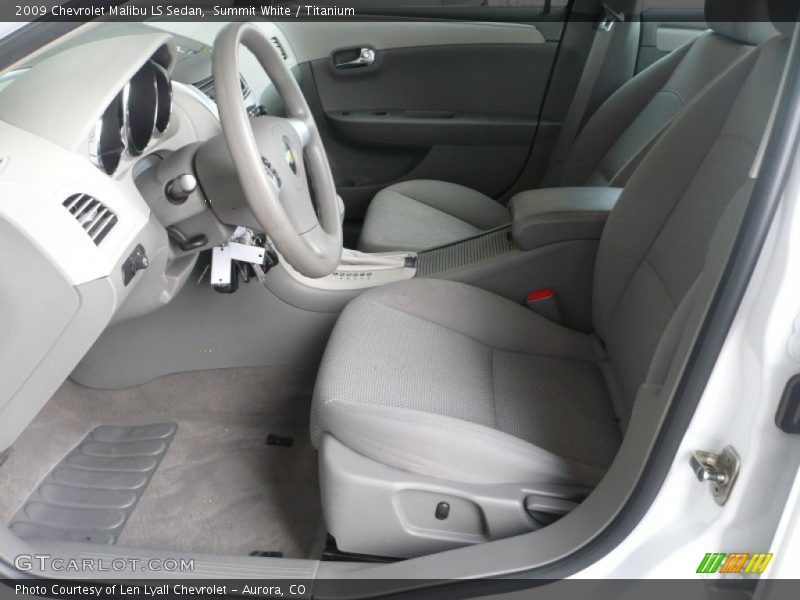 Summit White / Titanium 2009 Chevrolet Malibu LS Sedan