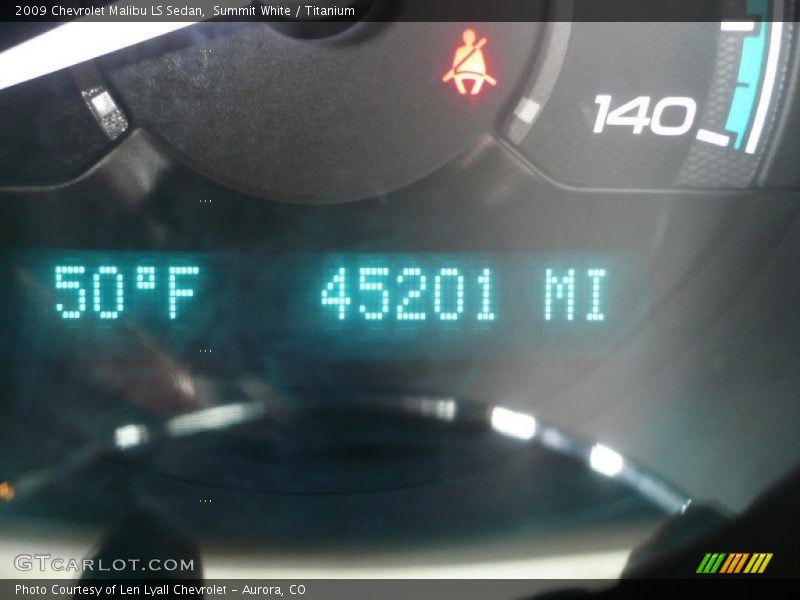 Summit White / Titanium 2009 Chevrolet Malibu LS Sedan