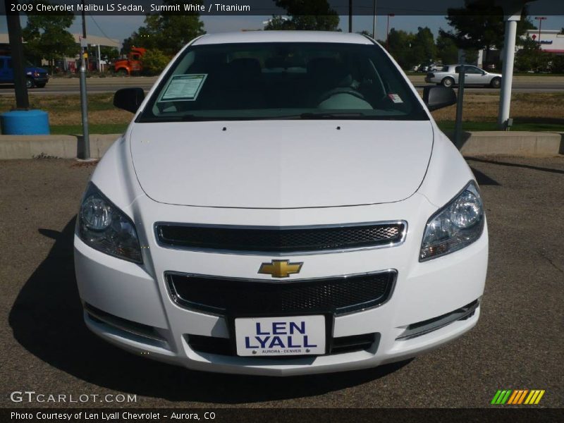 Summit White / Titanium 2009 Chevrolet Malibu LS Sedan