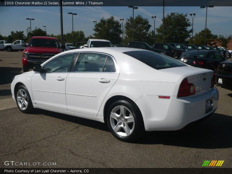 Summit White / Titanium 2009 Chevrolet Malibu LS Sedan