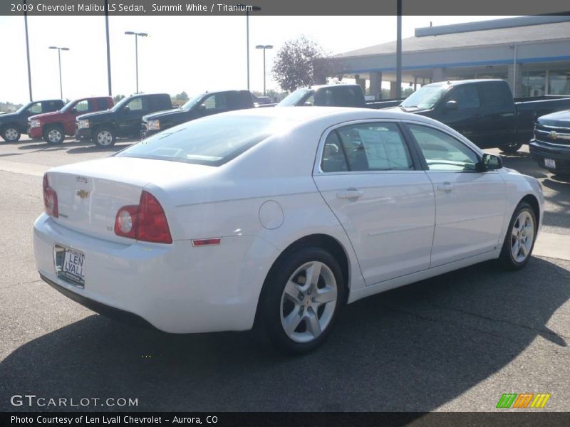 Summit White / Titanium 2009 Chevrolet Malibu LS Sedan