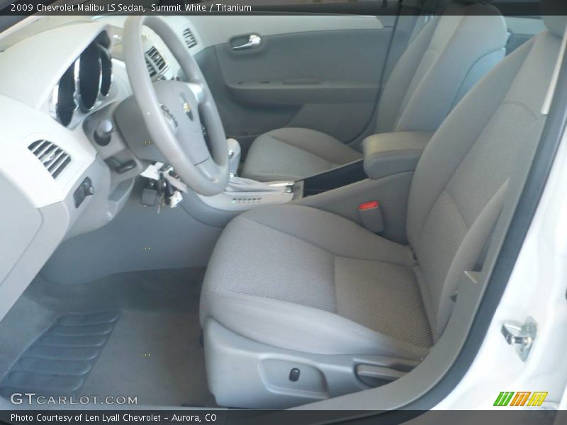 Summit White / Titanium 2009 Chevrolet Malibu LS Sedan