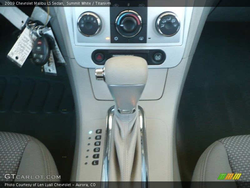 Summit White / Titanium 2009 Chevrolet Malibu LS Sedan