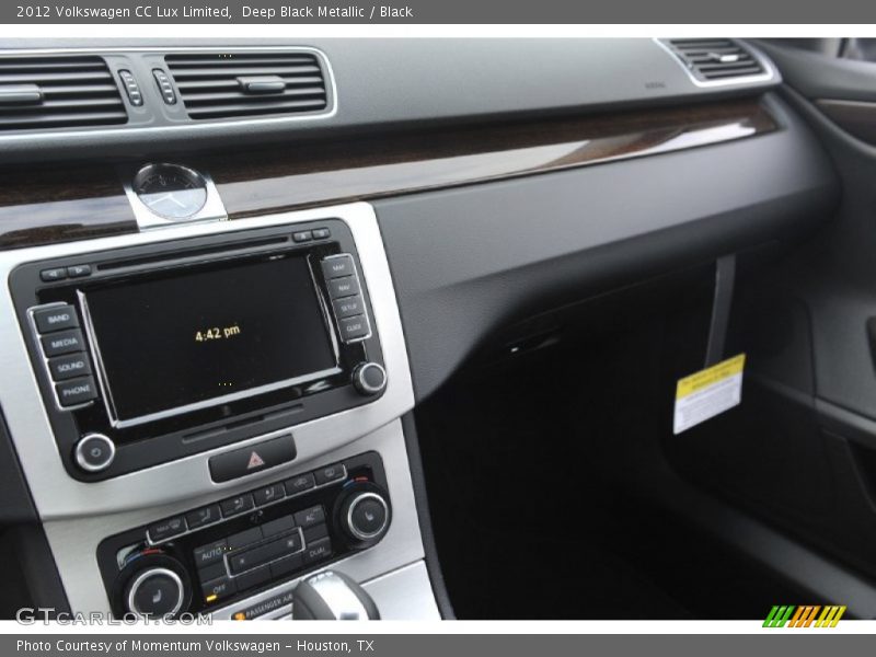 Deep Black Metallic / Black 2012 Volkswagen CC Lux Limited