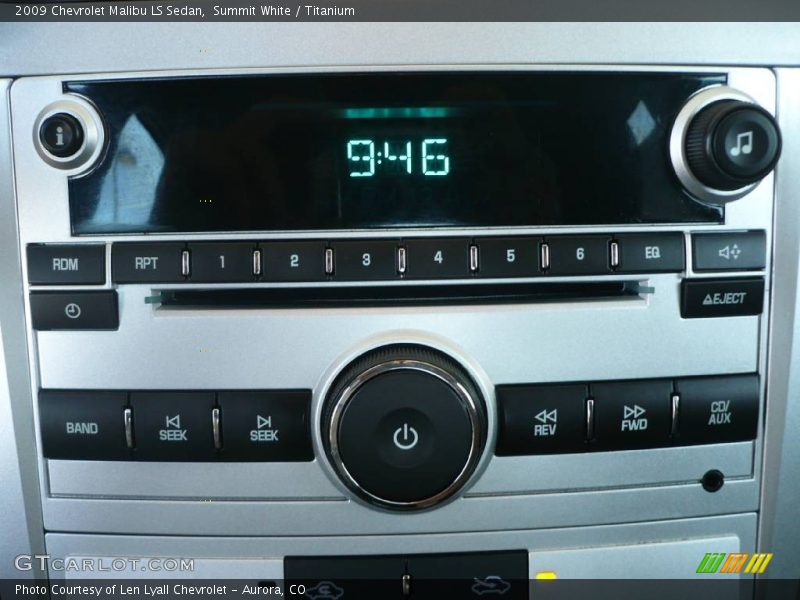 Summit White / Titanium 2009 Chevrolet Malibu LS Sedan