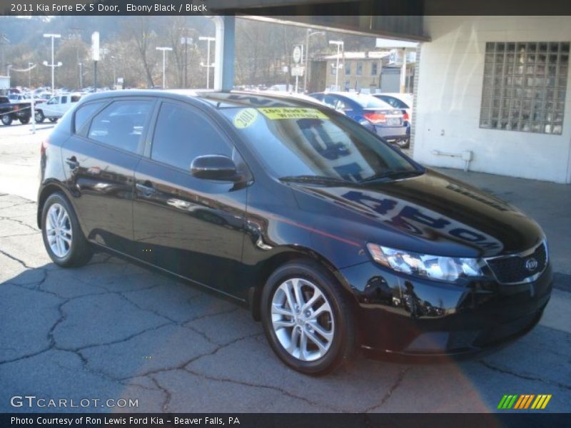 Ebony Black / Black 2011 Kia Forte EX 5 Door