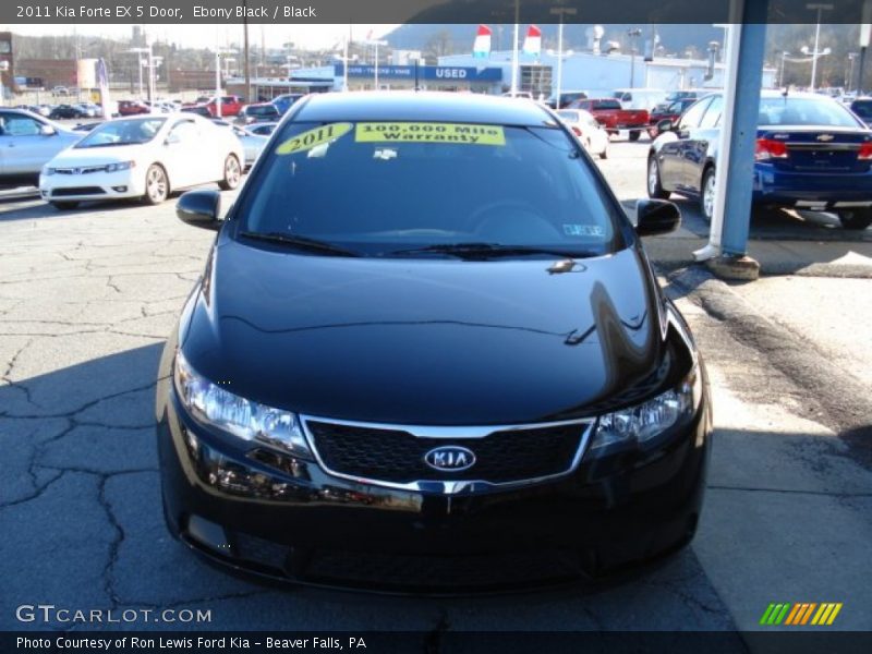 Ebony Black / Black 2011 Kia Forte EX 5 Door