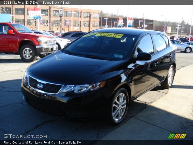 Ebony Black / Black 2011 Kia Forte EX 5 Door