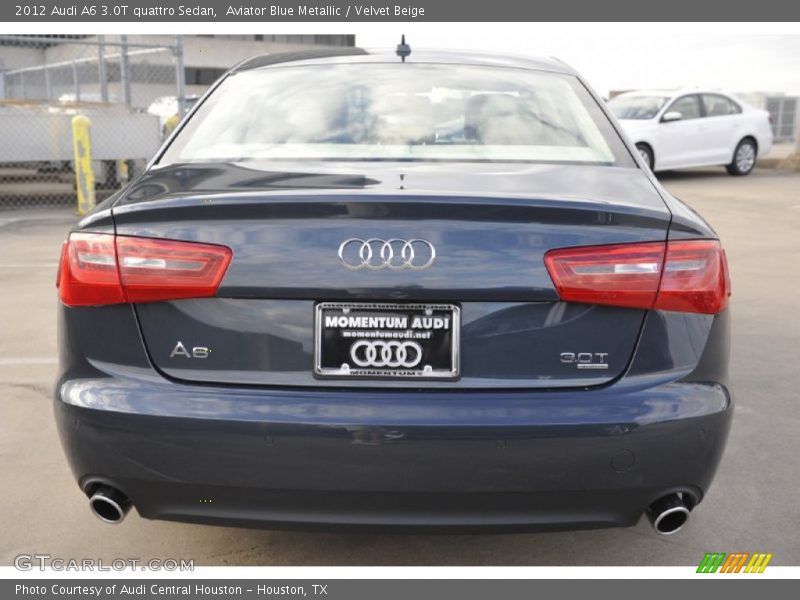 Aviator Blue Metallic / Velvet Beige 2012 Audi A6 3.0T quattro Sedan