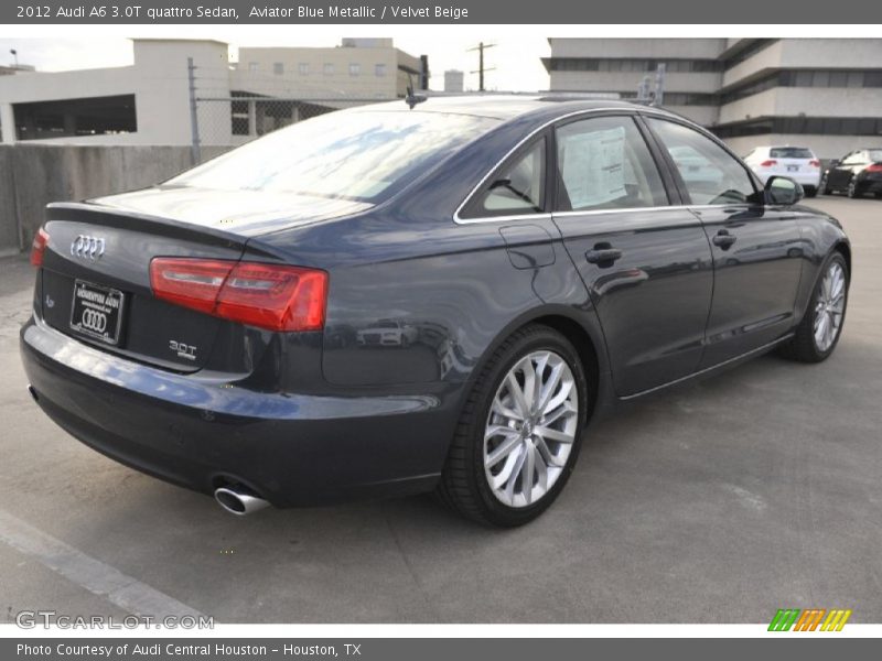 Aviator Blue Metallic / Velvet Beige 2012 Audi A6 3.0T quattro Sedan