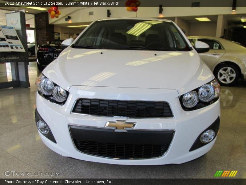 Summit White / Jet Black/Brick 2012 Chevrolet Sonic LTZ Sedan