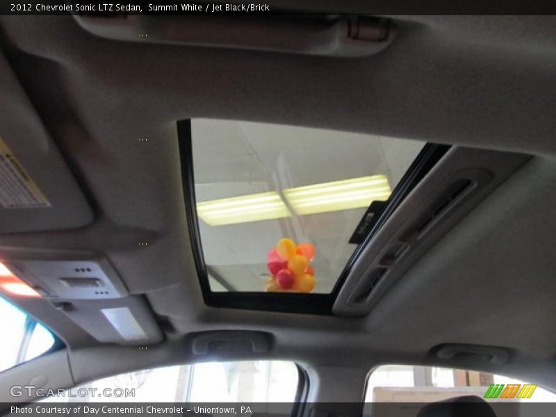 Summit White / Jet Black/Brick 2012 Chevrolet Sonic LTZ Sedan