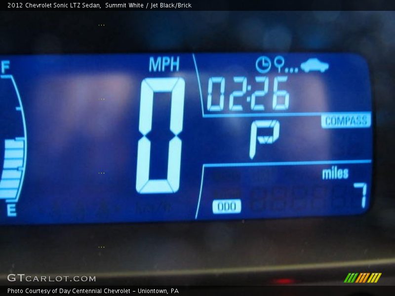 Summit White / Jet Black/Brick 2012 Chevrolet Sonic LTZ Sedan