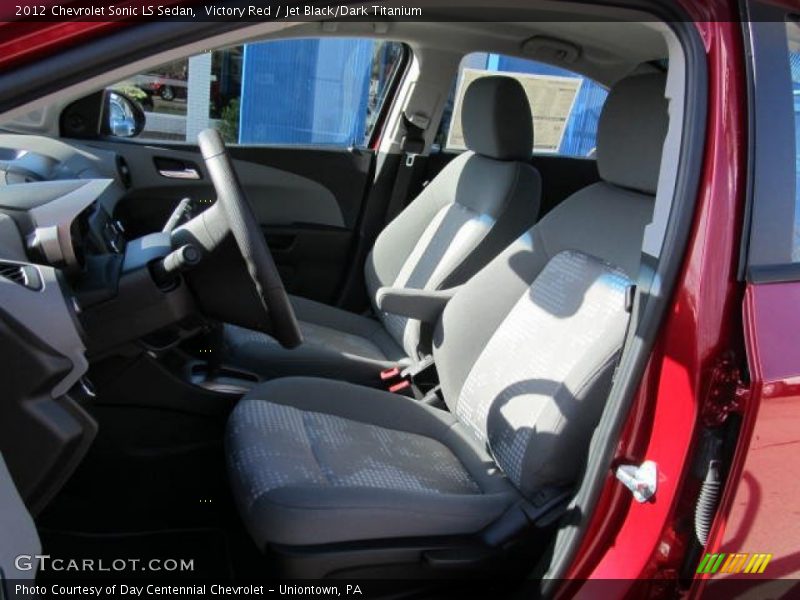 Victory Red / Jet Black/Dark Titanium 2012 Chevrolet Sonic LS Sedan