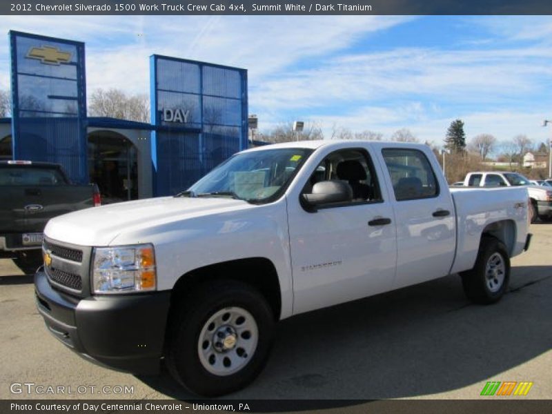 Summit White / Dark Titanium 2012 Chevrolet Silverado 1500 Work Truck Crew Cab 4x4